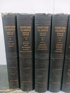 Harvard Classics Shelf Of Fiction Lot Good For Decoration, Vintage - Imagen 1 de 12