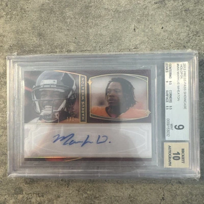 2013 Press Pass Showcase Holofoil Rookie Auto 1/1 Markus Wheaton - BGS 9 Auto 10 - Image 1 of 4