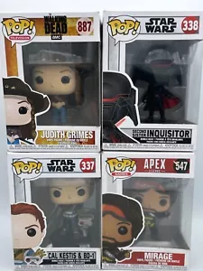 4 FUNKO POP! AMC JUDITH GRIMES 887 APEX 547 DISNEY STAR WARS 337 338 BOBBLEHEAD - Picture 1 of 8