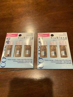 Lot Of 2 CoverGirl Travel Sample TruBlend Foundation #420 Medium/Deep (CC) - Image 1 of 2