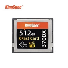 Karta pamięci KingSpec 512GB CFast 2.0, karta kamery MediaStorage z VPG130 3700X 