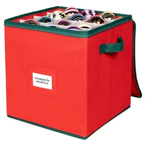 Christmas Ornament Storage Box with Zippers - Stores up to 64 3" Ornaments - Picture 1 of 23