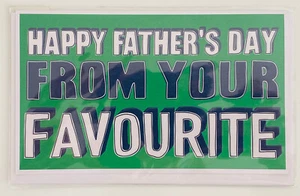 Feliz día del padre de tu favorito, tarjeta de felicitación, papá - nuevo y sobre - Imagen 1 de 2