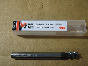 "Molino extremo de carburo de flauta 1/4""x1/2"" LOCx2 1/2"" OAL V7 4, marca YG-1, abrigo de aitin "NUEVO" - Imagen 1 de 2