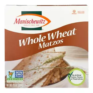 Manischewitz - Whole Wheat Matzo - Case of 12 - 10 oz. - Picture 1 of 2