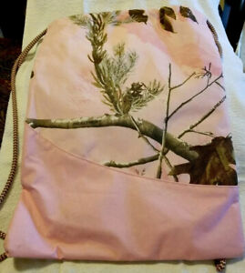 Realtree Backpack Pink Camo String Drawstring Sack Gym Tote Bag Travel GUC