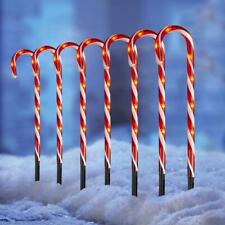4Pcs Large Candy Cane Lights Christmas LED Street Pathway Outdoor Decor 72cm