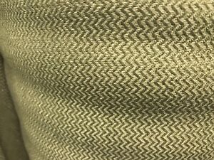 Olive green zigzag 100% linen fabric 60” Width Sold By The Yard