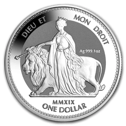 2019 British Virgin Islands 1 oz Silver Una & The Lion Frosted BU - SKU#181223 Cover
