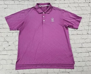 Adidas Clima Cool TPC Louisiana Purple Golf Polo MENS SIZE LARGE - Picture 1 of 13
