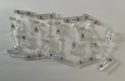 Plastic Merchandise Sign Clip Set of 9 Rotatable Pop Clipon Holder Price Display - Image 1 of 4