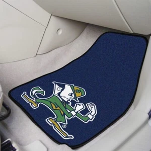 NCAA - Notre Dame Fighting Irish 2-piece Carpeted Car Mats 17"x27" - Picture 1 of 5