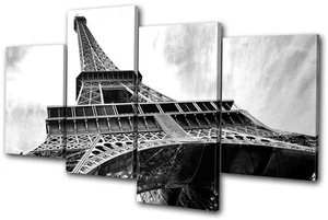 Landmarks Parigi Torre Eiffel MULTI TELA ARTE DA PARETE quadro stampa VA - Foto 1 di 1