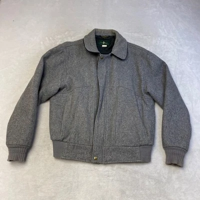 Chaqueta de bombardero Hunt Club JCPenney para hombre pequeña gris mezcla de lana hecha en EE. UU. Foto 1 de 4