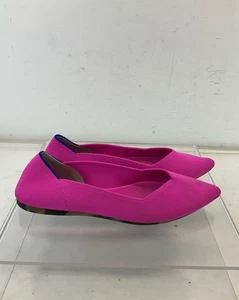 Rothy's Hot Pink Knit Fabric Pointed Toe Flats 9.5 - Picture 1 of 7