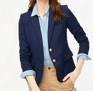 J. Blazer Crew Schoolboy blu navy bottoni oro accademia equitazione classico - Foto 1 di 14