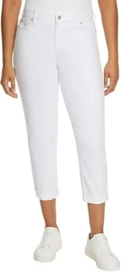 Pantalones de mezclilla Gloria Vanderbilt para dama con puños Boyfriend (blanco, 12) - Imagen 1 de 3