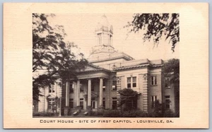 K40/ Louisville Georgia Postcard c1940s Court House First Capitol  266 - Picture 1 of 2