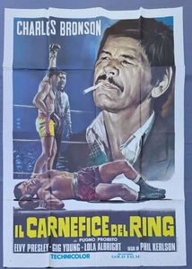MANIFESTO 4F IL CARNEFICE DEL RING pugno proibito elvis presley bronson 1962 U57 - Picture 1 of 5