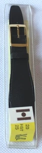 HIRSCH schwarzes NAPPA KALBSLEDER UHRENARMBAND 20mm Open End - Neu - Bild 1 von 4