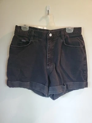 Pantalones cortos de mezclilla Riders negros con puños para mujer, talla 16 medianos  Foto 1 de 4