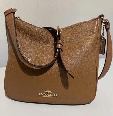 Coach Ellie File Bag C1648 Pebble Leather Saddle Brown - Image 1 of 4