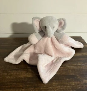 Blankets and Beyond Pink Gray Elephant Plush Security Blanket Lovey Toy 13” - Picture 1 of 6
