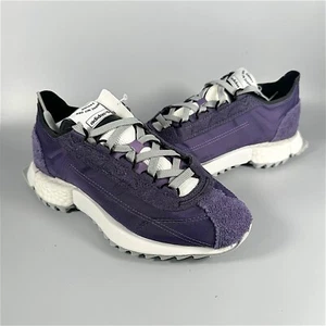 Adidas SL 7600 Größe UK 4,5 Damen Sneaker Lila Weiß Wildleder Schuhe Low Top - Bild 1 von 19