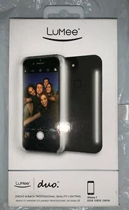 Gunuine LuMee Duo LED Selfie Light Case, iPhone 6/7/8, Black. New (Ex Display) - Picture 1 of 8