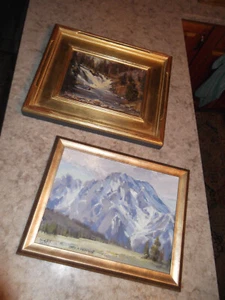 Bill Sawczuk Original Painting Lot Oil On Board Wyoming Artist x2 Originals - Picture 1 of 12