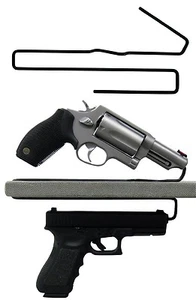 Gun Safety Storage Solutions Pack of 2 Shelf Handgun Pistol Hangers Over Under - Picture 1 of 2