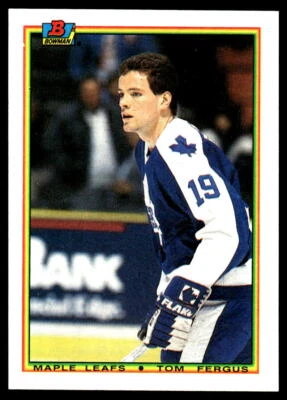 1990-91 Bowman #157 Tom Fergus Toronto Maple Leafs Hockey Card - Image 1 of 2