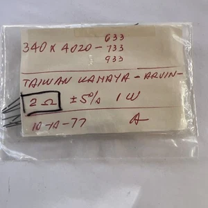Kamaya 2 Ohm 1 Watt Precision Resistors Lot Of 10 Vintage - Picture 1 of 2
