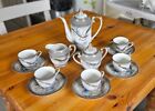 Vintage Japanese Moriage Dragon Ware Porcelain Coffee Tea Set, Blue, Grey, White