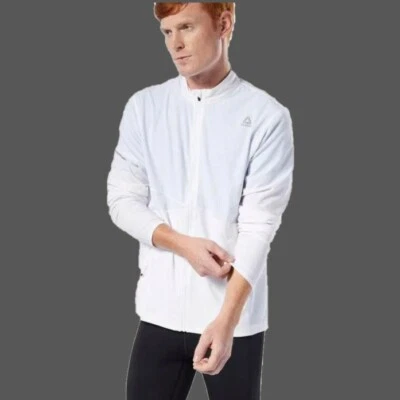 Reebok Hero Running Jacket. Men's. NWT. Small. White. - Image 1 of 4