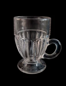 EAPG INDIANA TUMBLER & GOBLET no 22 aka PICKETS SURPRISE Glas FUSSBECHER 1890er - Bild 1 von 6