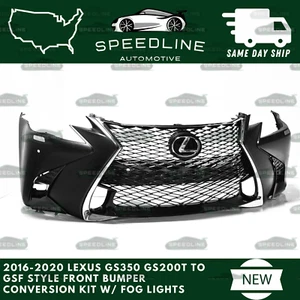 16-2020 LEXUS GS350 GS200t to GSF Style Front Bumper Conversion Kit w/ Fog Light - Picture 1 of 2