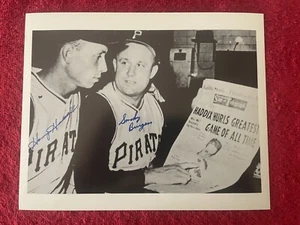 PITTSBURGH PIRATES H. Haddix & S. Burgess, 8x10 Auto. B&W Photo, w/COA,Gem, Mint - Picture 1 of 1