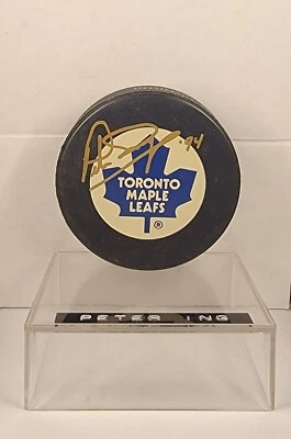 Peter Ing Toronto Maple Leafs Autographed Puck "94" - Image 1 of 4