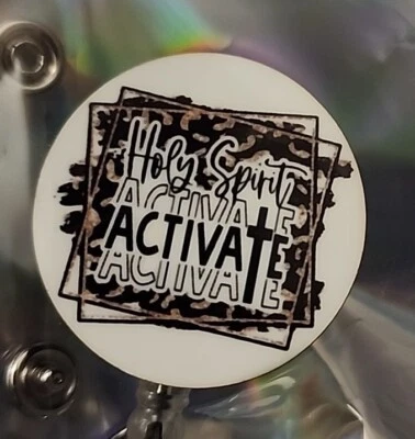 Clip de identificación con soporte para insignia activada del Espíritu Santo divertido, Espíritu Santo  Foto 1 de 4