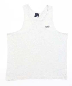 Umbro Mens Grey Cotton Blend Basic Tank Size L Scoop Neck - Picture 1 of 12