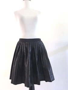 Falda plisada circular patinadora metálica Armani Exchange para mujer talla 2 negra mini - Imagen 1 de 9