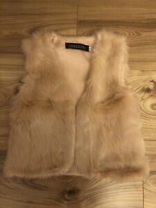 Girls Dusky Pink Faux Fur Gilet Age 2.5-3 Years Old New