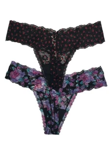 Victoria's Secret Pink Women's Lace Thong Panty  Medium Lot Of 2 NWT - Picture 1 of 2