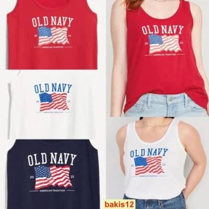 OLD NAVY ärmelloses Damen-T-Shirt/Tank-Top US-Flagge 2023, Gr. M L XL 2X 3X, LT - Bild 1 von 18