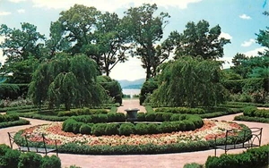 Postal de Boscobel Formal Garden Garrison en Hudson Nueva York NY - Imagen 1 de 2