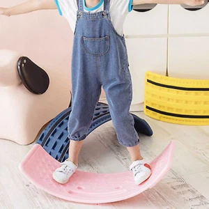Wobble Balance Board Kids Rocker Yoga Curvy Board Toy - Picture 1 of 15