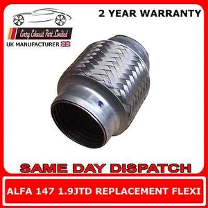 Alfa Romeo 147 1.9JTD 2001-2009 escape de repuesto flexible flexible para tubo delantero - Imagen 1 de 1
