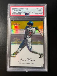 2007 Rookie Finest Moments Refractor Gold #JM Joe Mauer #'d 38/50 PSA 9 Twins  - Picture 1 of 2