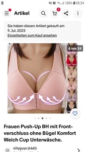 Frauen Push-Up BH mit Frontverschluss ohne Bügel Komfort Weich Cup Unterwäsche. - Bild 1 von 2